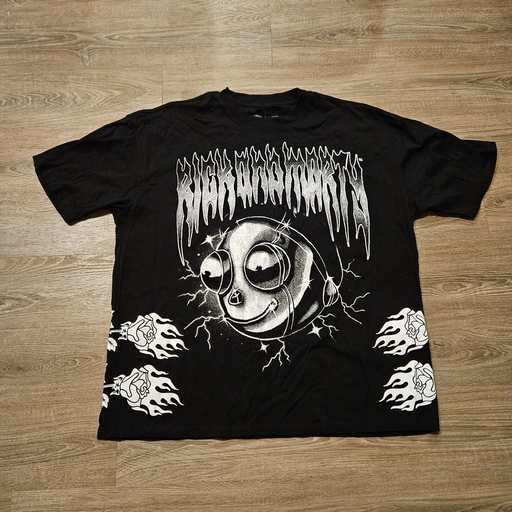 Civil Regime X Rick And Morty Unhinged T Shirt Mens Xxl Black Oversized Graphic